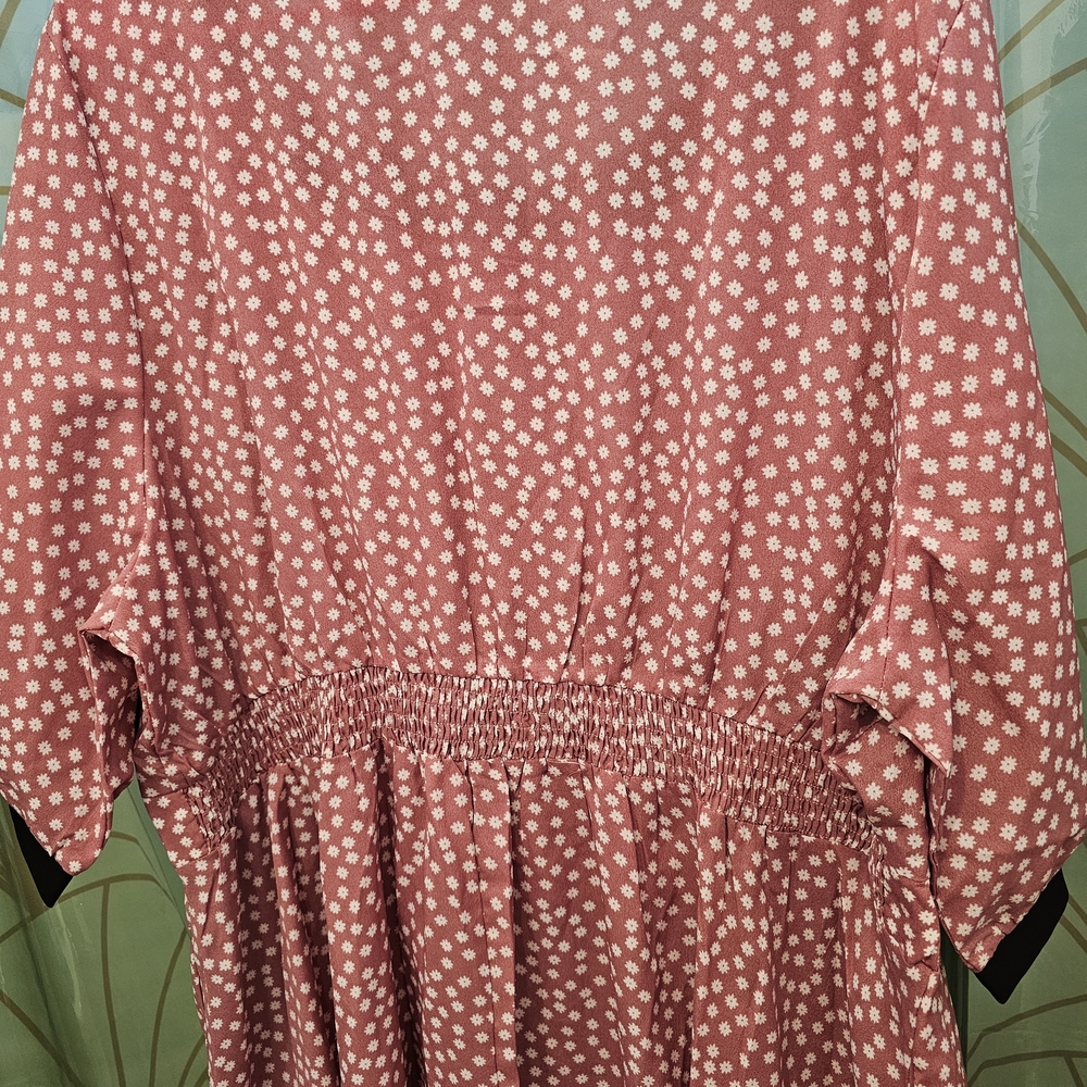 Pink Polka Dot Button-Down Dress - Picture 3 of 6